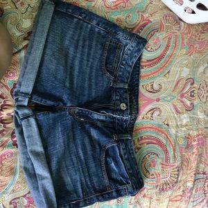 american eagle midi jean shorts